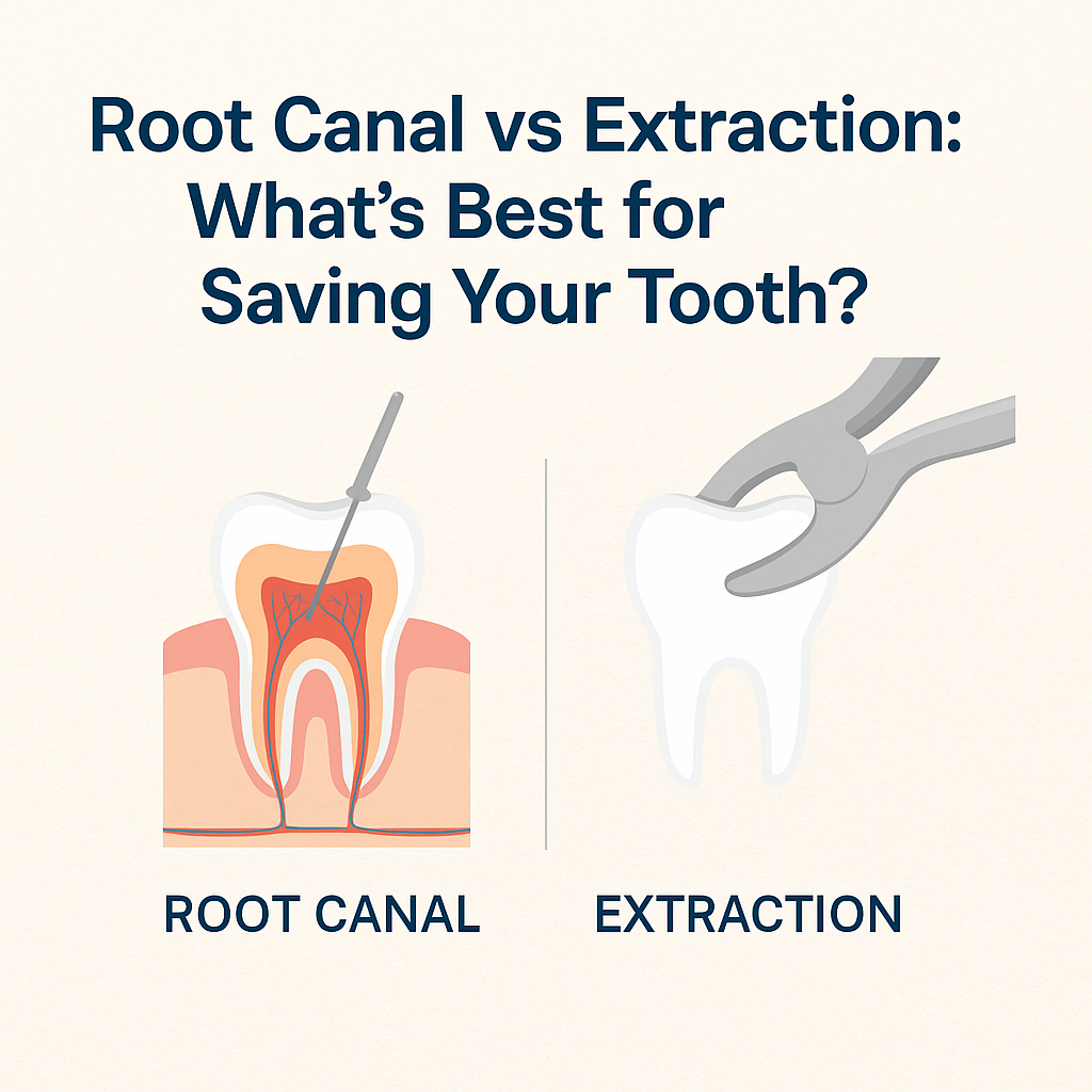 Dental comparison between root canal and extraction for Woodland Hills patients.