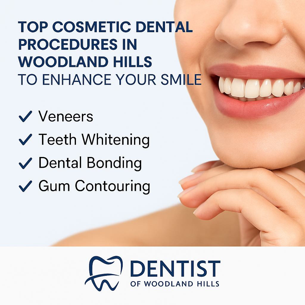 Smiling patient after cosmetic dental procedures in Woodland Hills