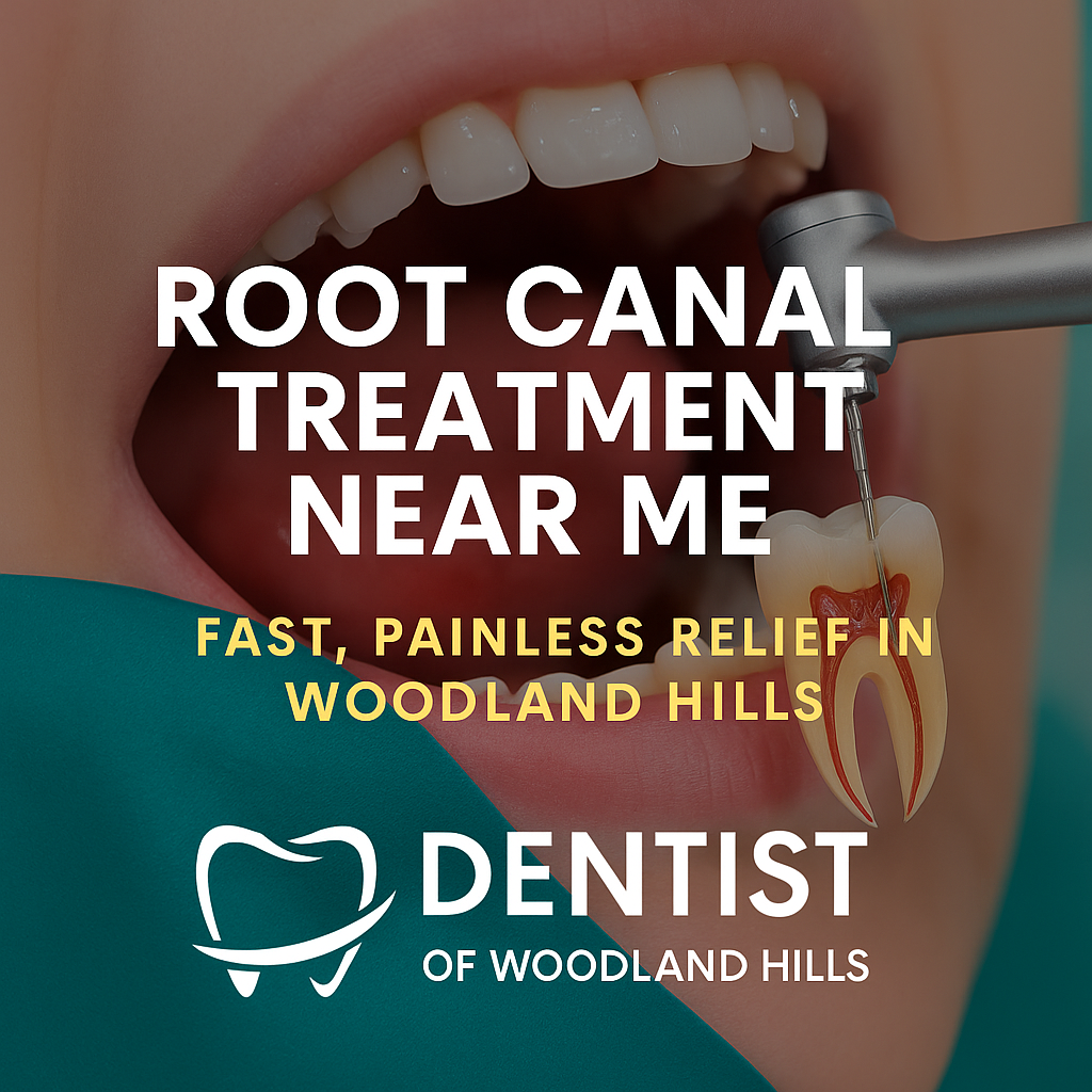 Patient receiving painless root canal treatment in Woodland Hills